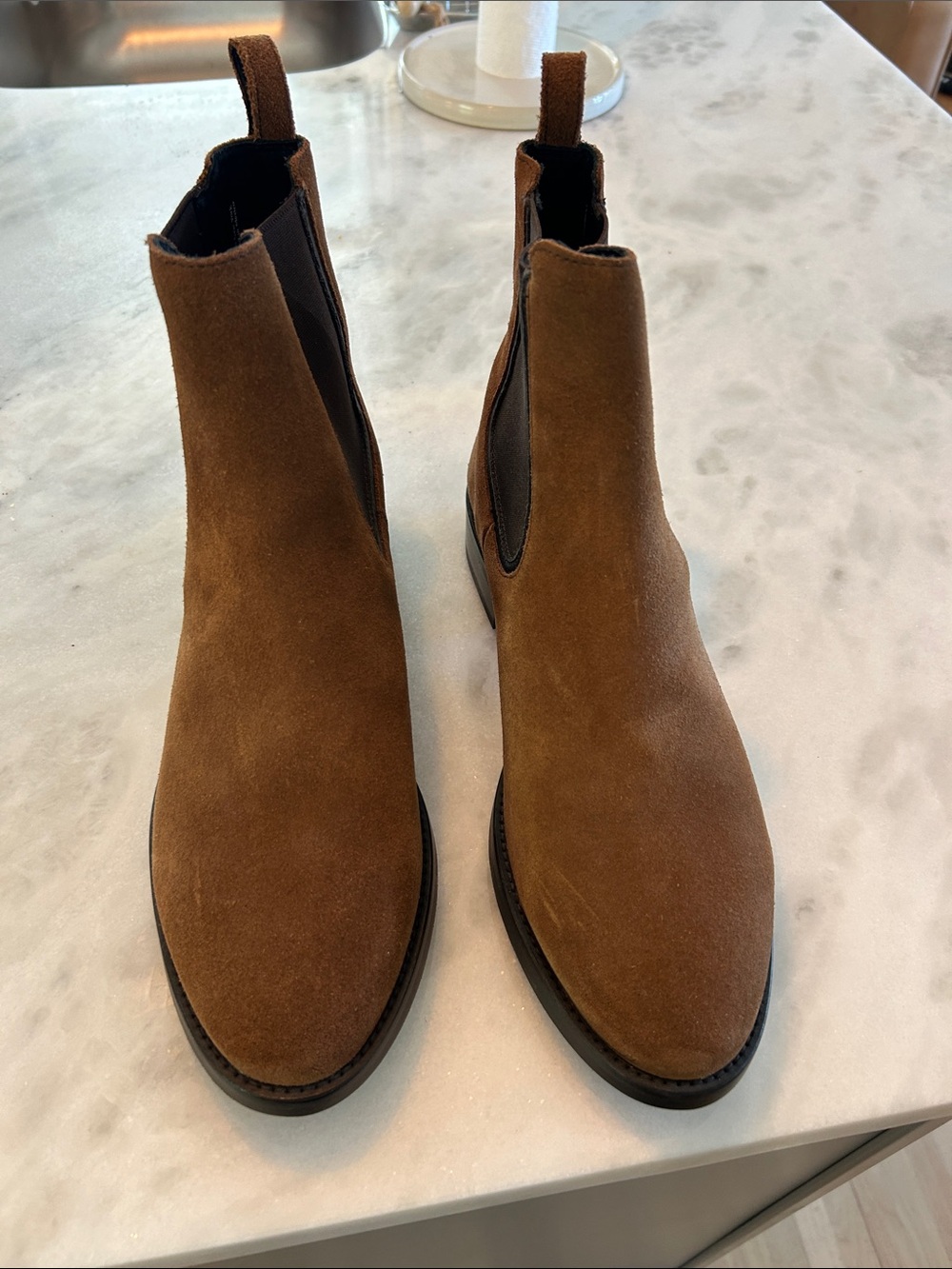Thursday Boot Company Women’s Suede Chelsea Boot in Brown